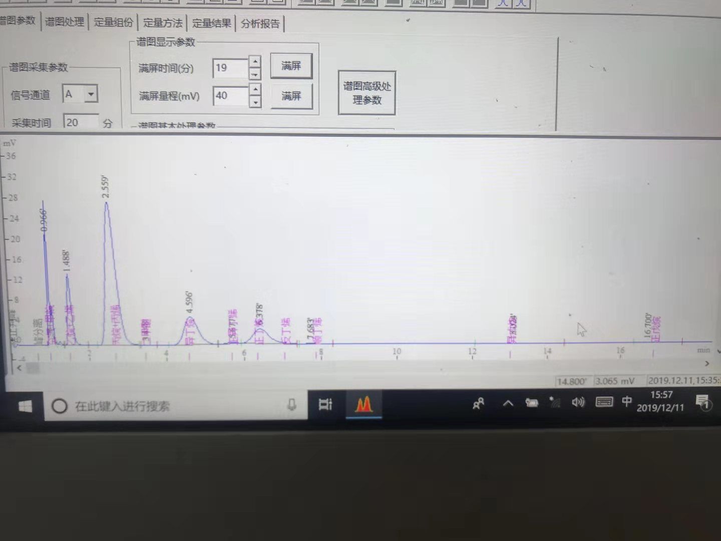 液化氣全組分分析圖